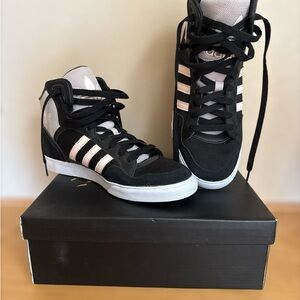 Adidas Black and Pink Sneakers Classic Design